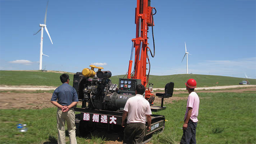 内蒙古风力电站工地现场